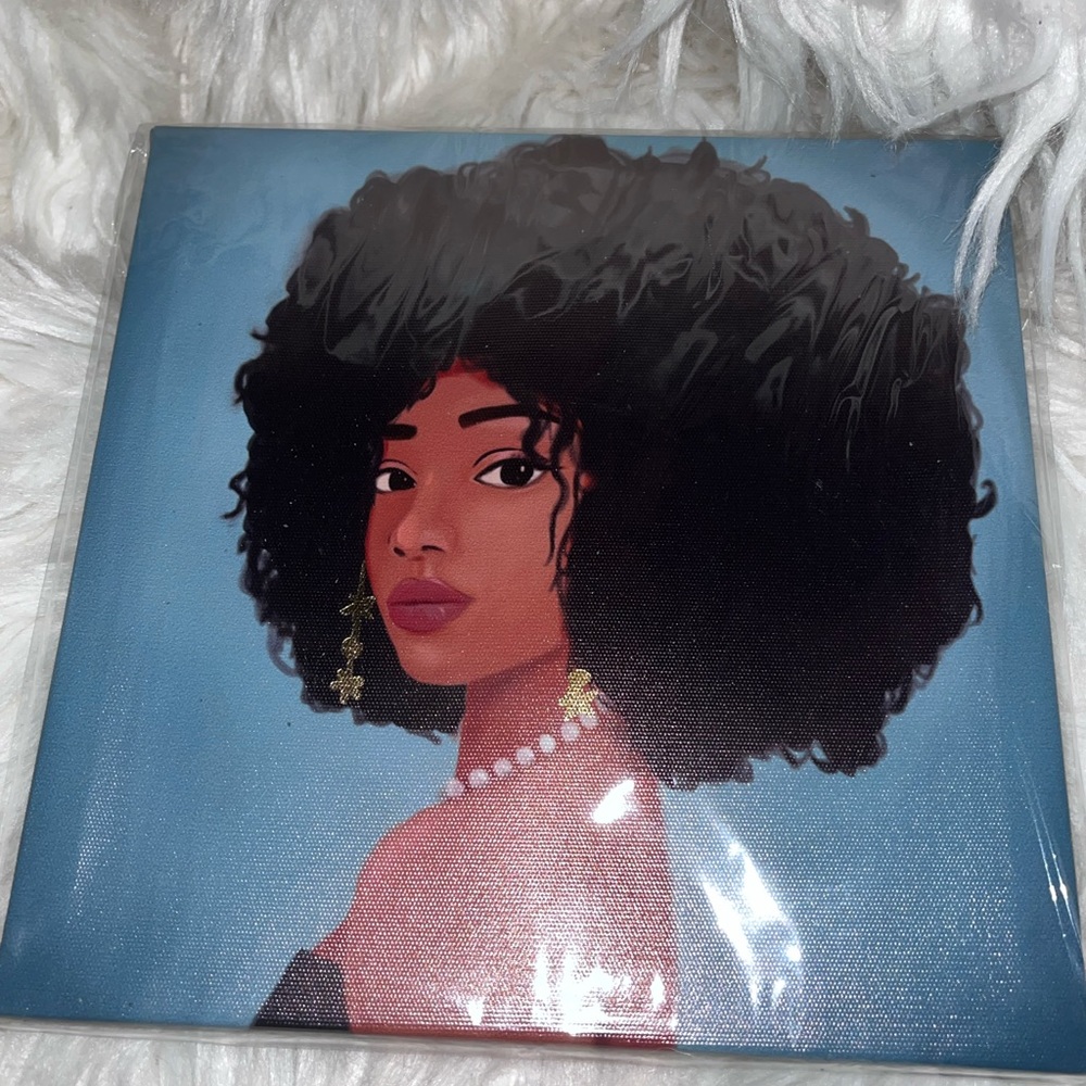 African American Wall Art 8X8 Blue Print Canvas Special Moments Canvas